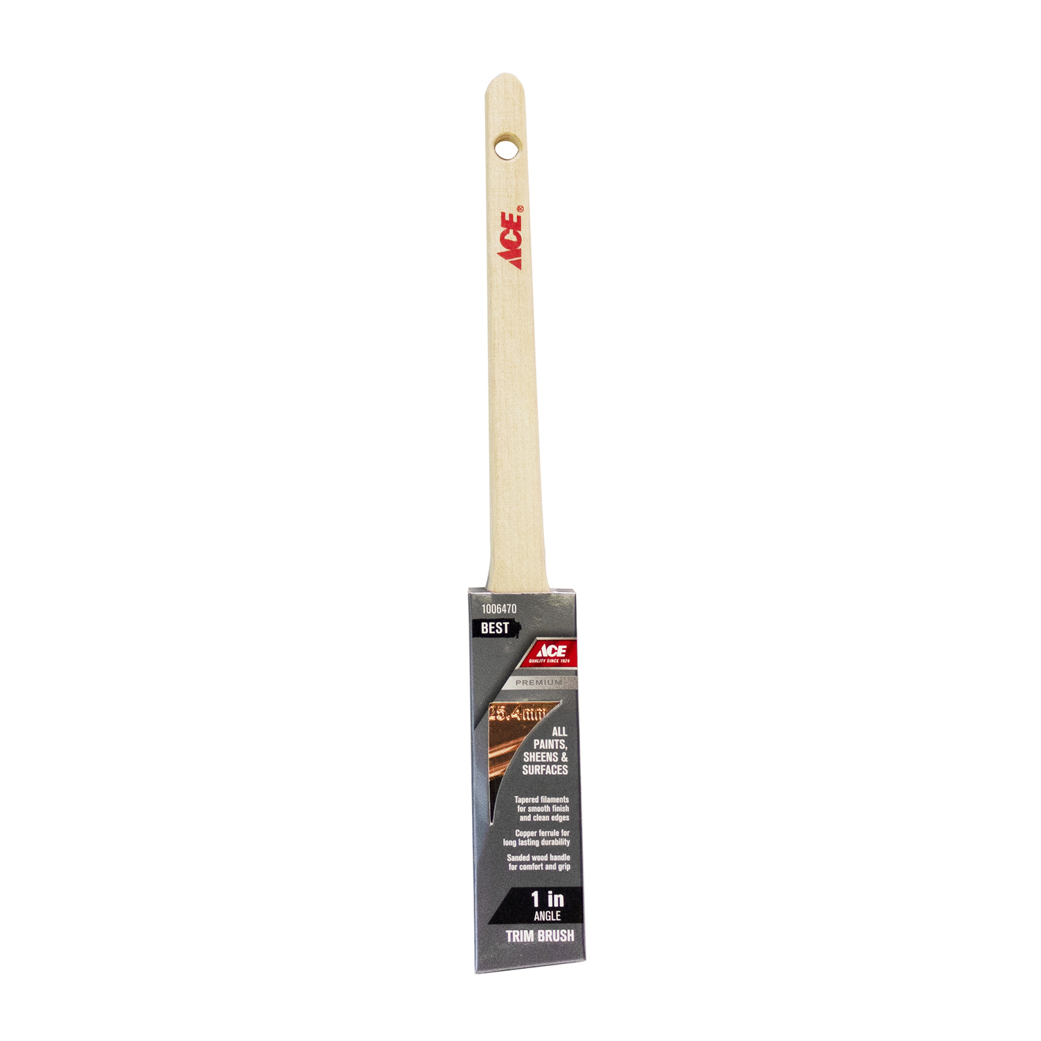 Ace Best 1 in. Angle Paint Brush - Intensery