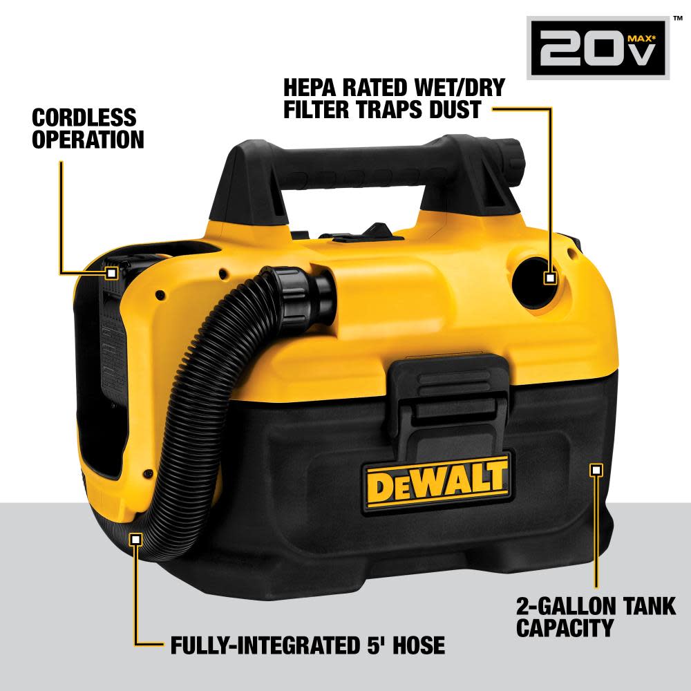 20V MAX CORDLESS WET/DRY VAC - Intensery