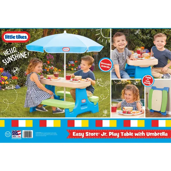 Little Tikes Easy Store Picnic Table with Umbrella - Intensery