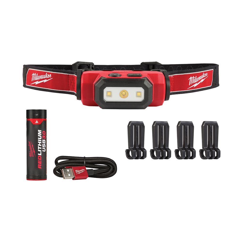Milwaukee USB Rechargeable Hard Hat Headlamp 2111-21 from Milwaukee - Intensery