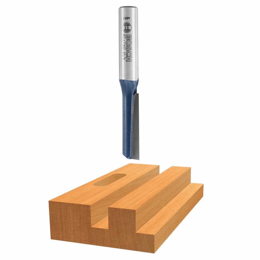 Bosch 1/4 In. x 1 In. Carbide Tipped 1-Flute Straight Bit 85410M from Bosch - Intensery