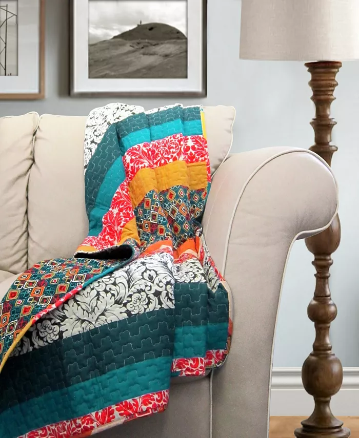 Lush Dandeacutecor Bohemian Stripe Throw - Intensery