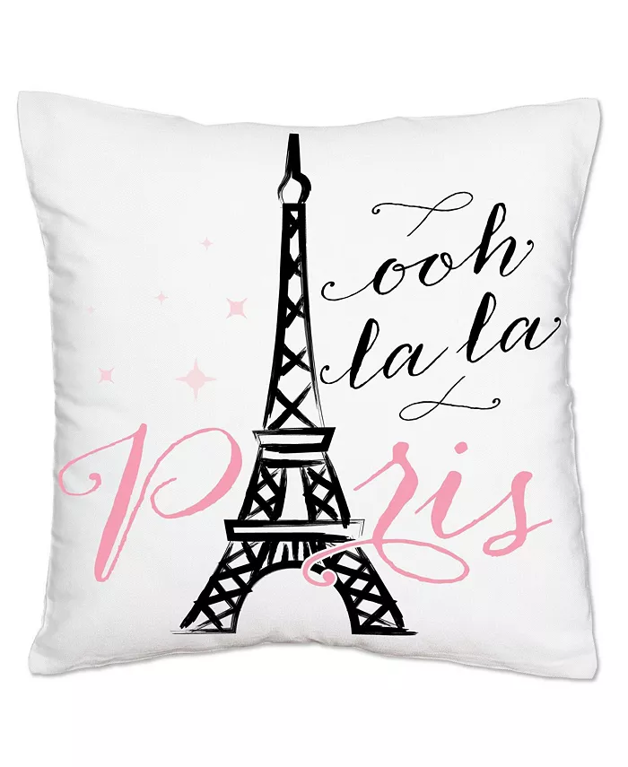 Big Dot of Happiness Paris， Ooh La La - Home Decorative Cushion Case Throw Pillow Cover - 16 x 16 In - Intensery
