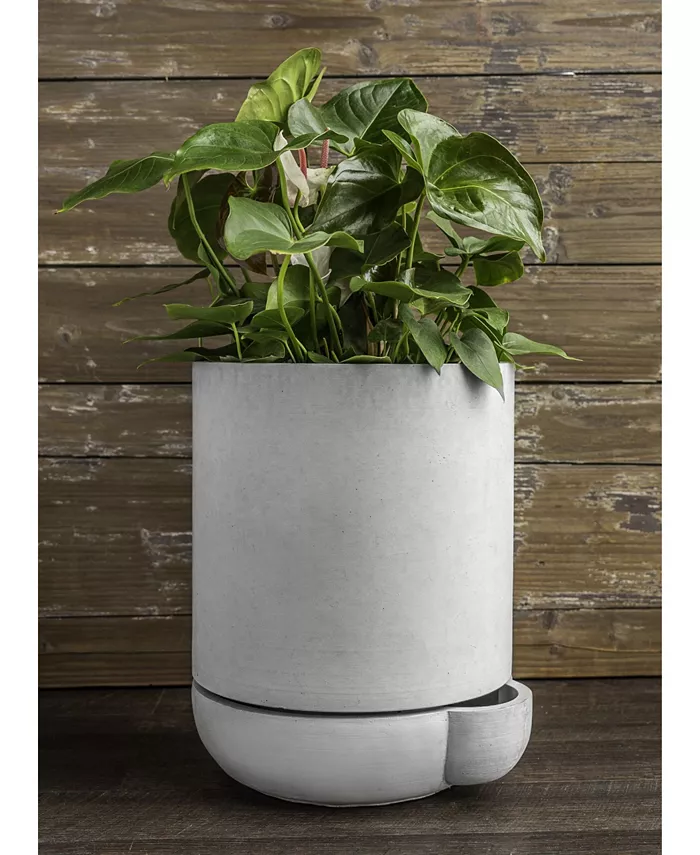 Campania International I and O Skinny Crete Container Planter， 1 Quart - Intensery