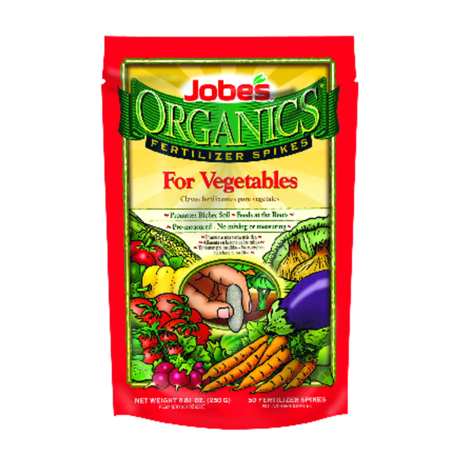 Jobe\u0027s Organic Spikes Vegetables Root Feeder 8.81 oz - Intensery