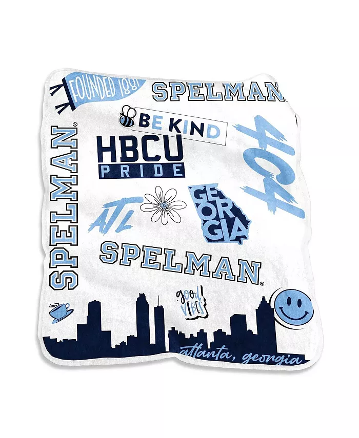 Logo Brands Spelman College Jaguars 50'' x 60'' Native Raschel Plush Throw Blanket - Intensery