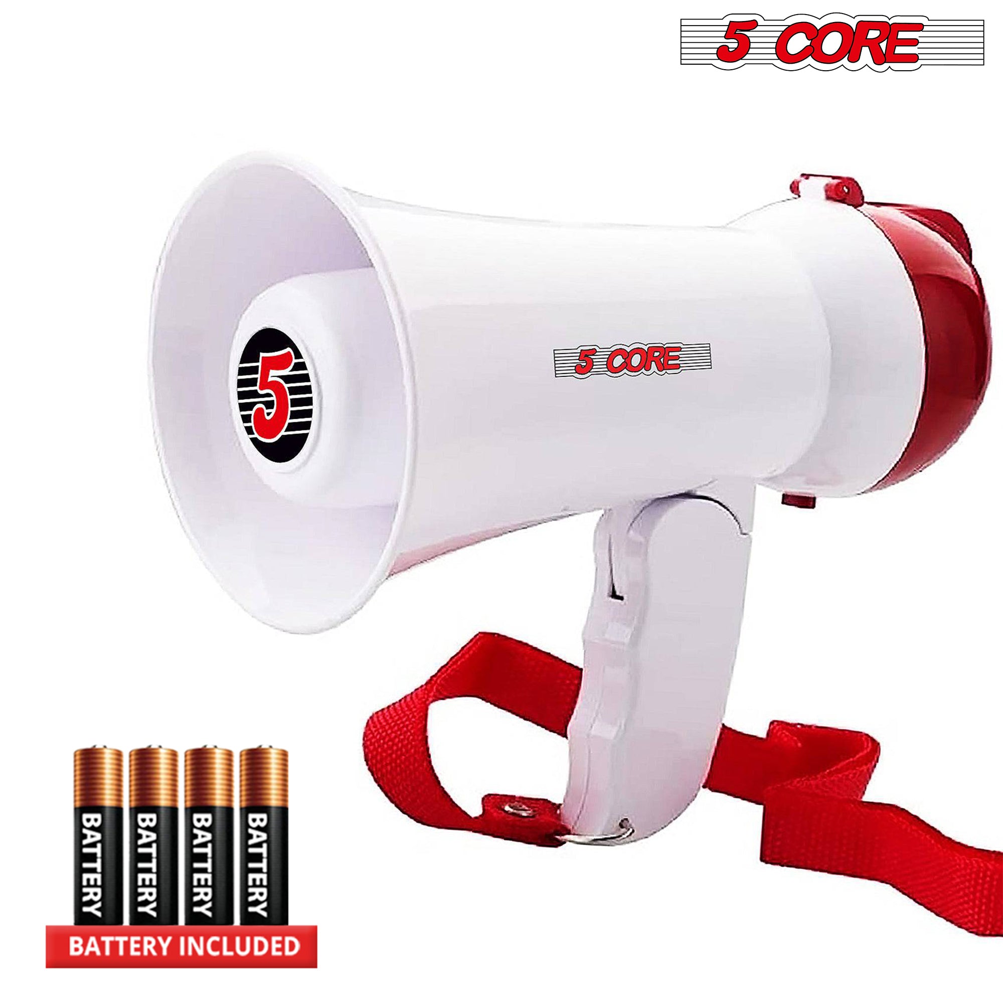 5Core Megaphone Bullhorn Kids & Adults Loud Police SIREN Toy Mic Battery Include HW 1 BTRY - Intensery