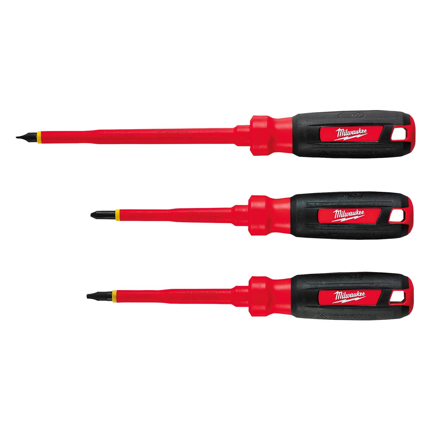 Milwaukee Insulated Screwdriver Set 3 pc - Intensery