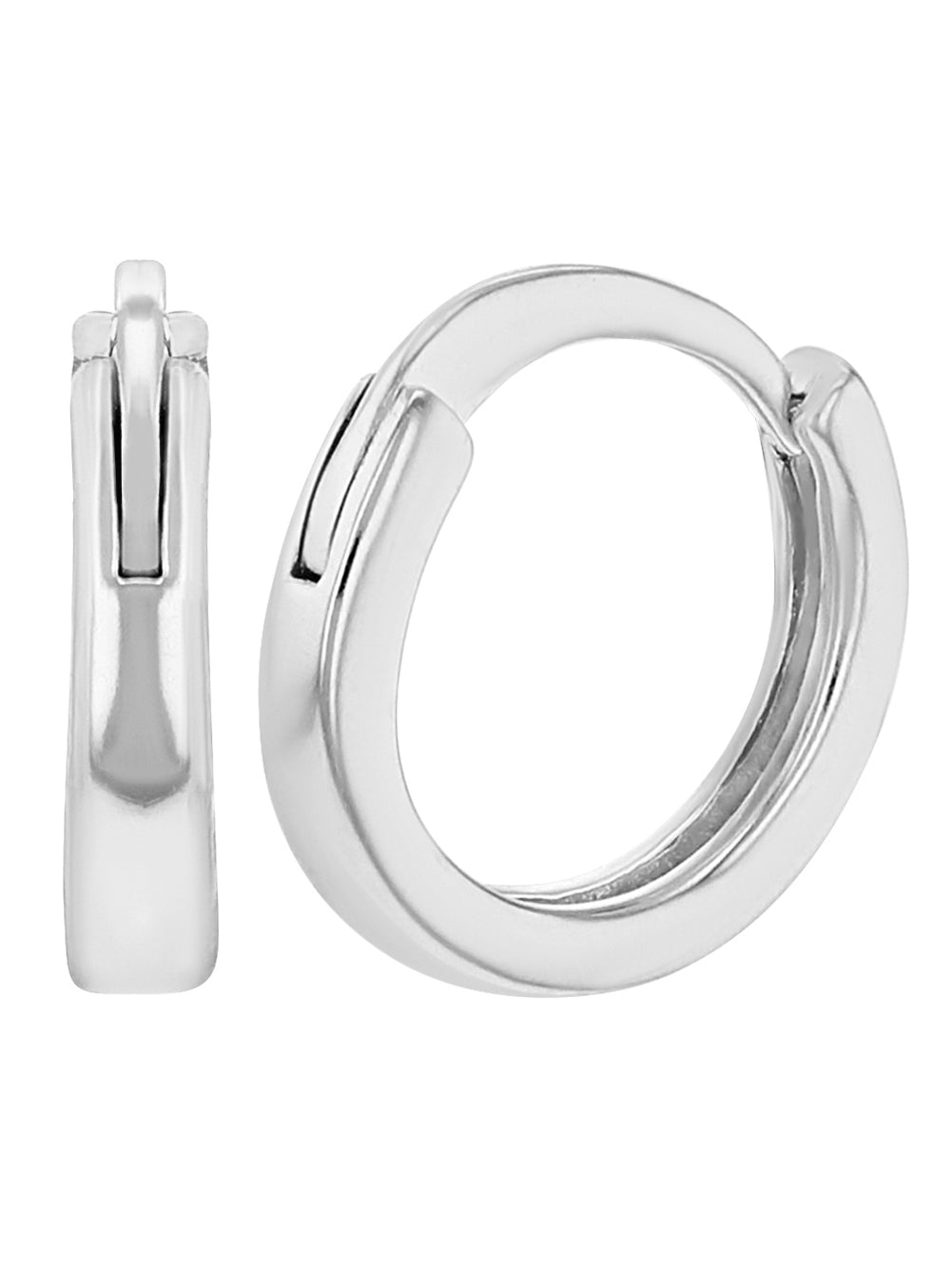 Sterling Silver T400 925 Tiny Hoop Earrings - Intensery