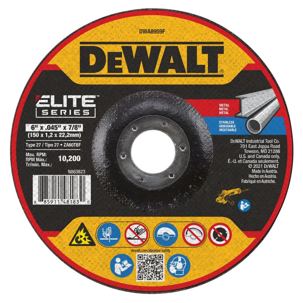 DEWALT Cutting Wheel 5 x .045 x 7/8 XP T27 DWA8958F from DEWALT - Intensery