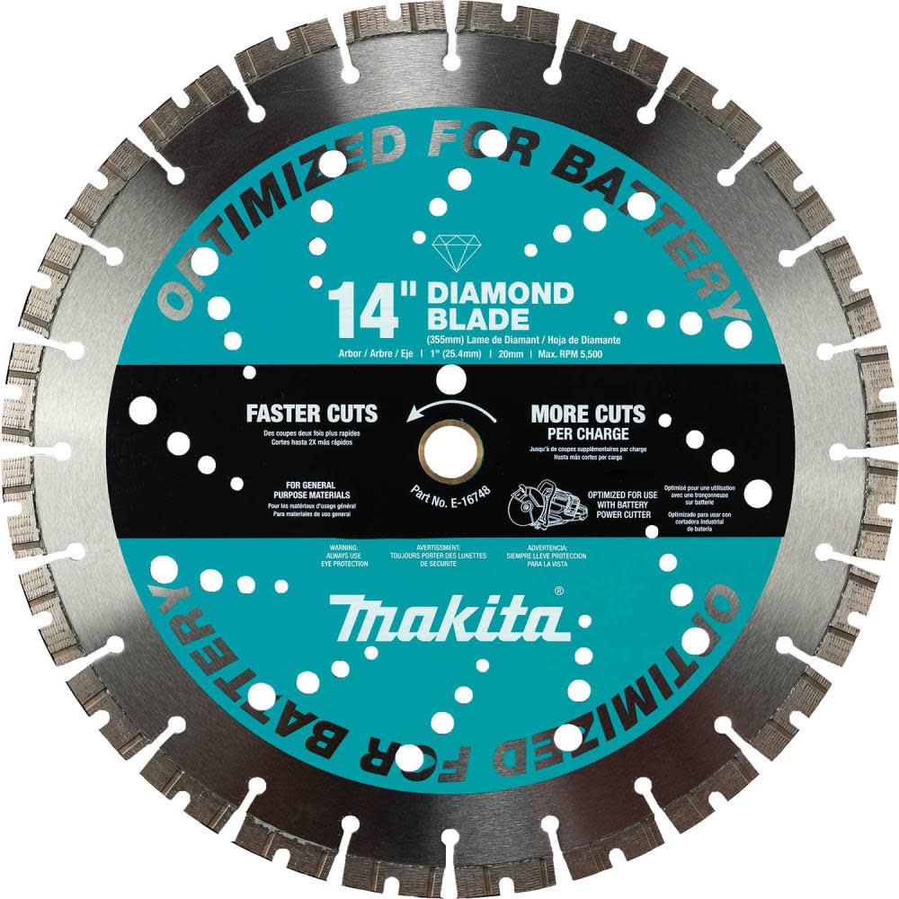 Makita 14 Thin Kerf Diamond Blade Segmented General Purpose - Intensery