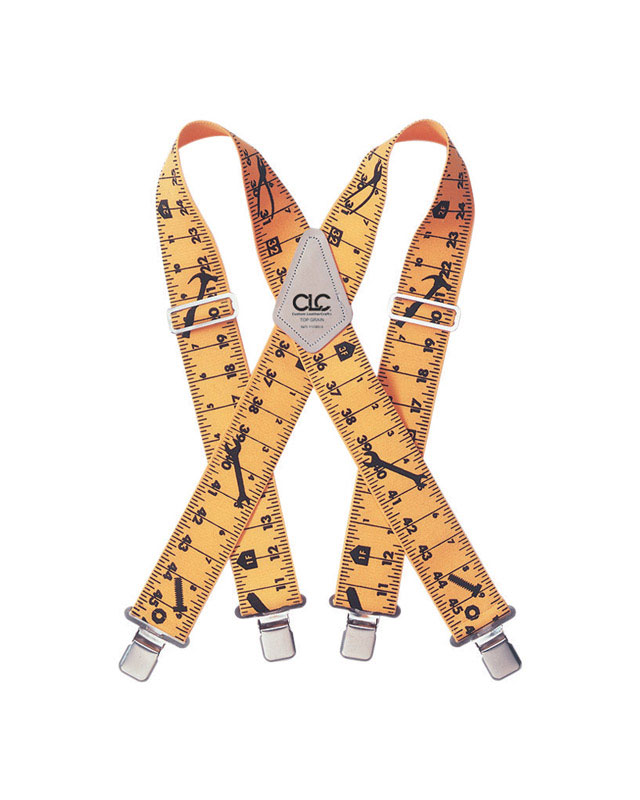 CLC 4 in. L X 2 in. W Nylon Ruler Suspenders Yellow 1 pair - Intensery