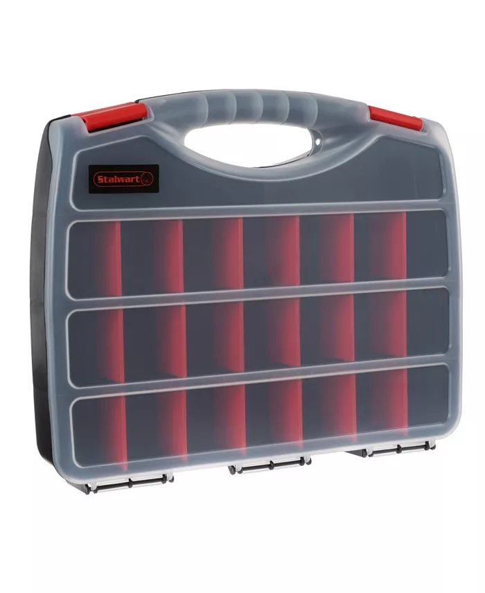 Trademark Global Portable Storage Case with Secure Locks and 23 Adjustable Compartments by Stalwart - Intensery