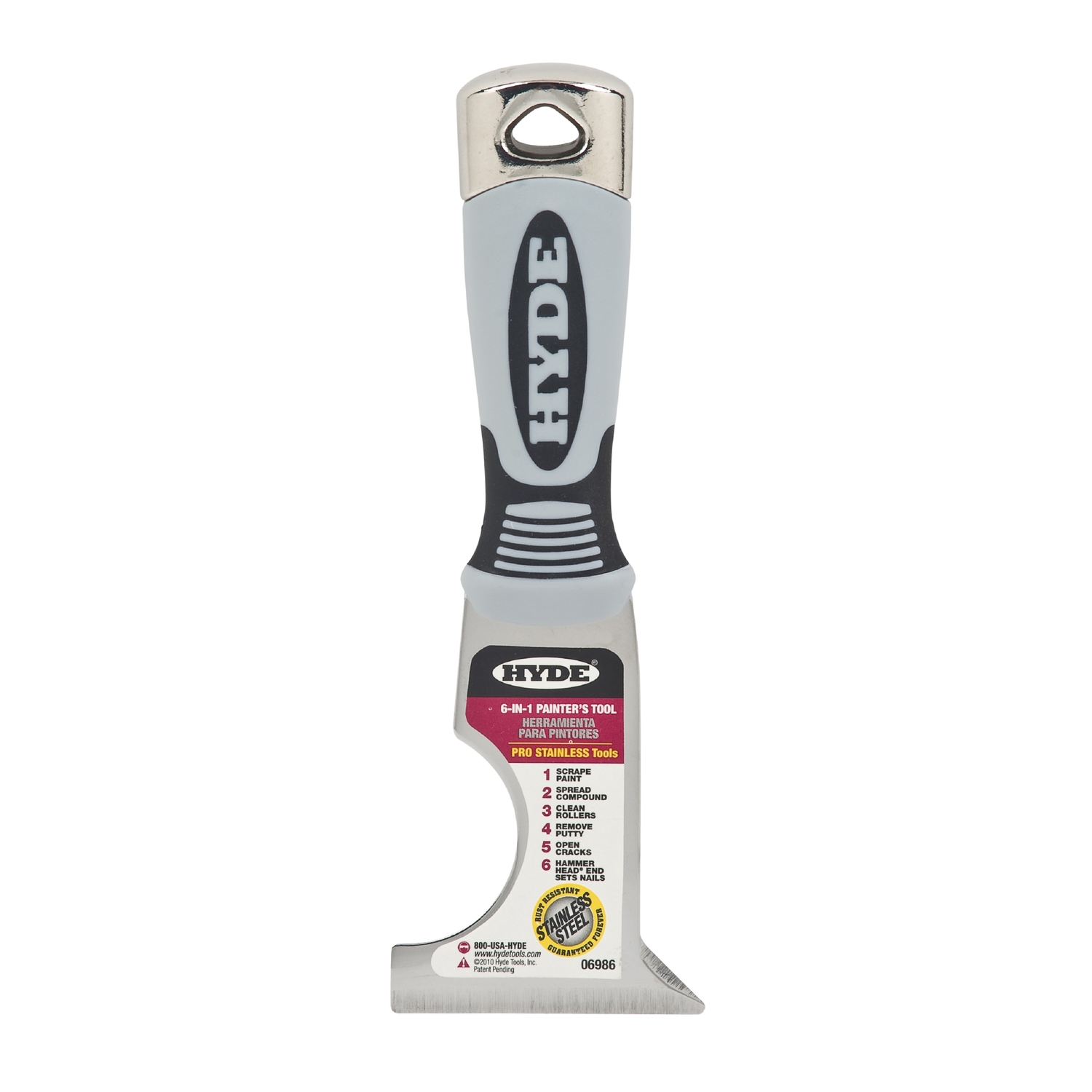 Hyde 2-1/2 in. W Stainless Steel 6-in-1 Painter\u0027s Tool - Intensery
