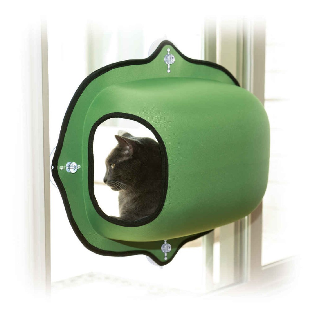KandH Pet Products EZ Mount Window Pod Kitty Sill Green 27
