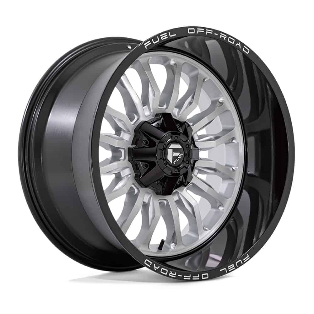 Fuel 1PC Wheels D798 22X12 8X6.5 SLVR-BRSH BLK-LP -44MM - Intensery