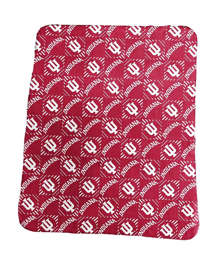 Logo Brands Indiana Hoosiers 60'' x 50'' Repeat Pattern Lightweight Throw Blanket - Intensery