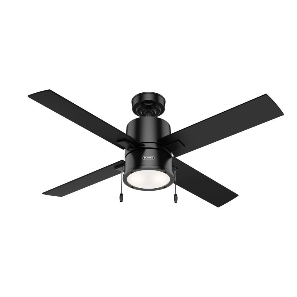 Hunter Beck Ceiling Fan 52 Matte Black/Greyed Walnut - Intensery