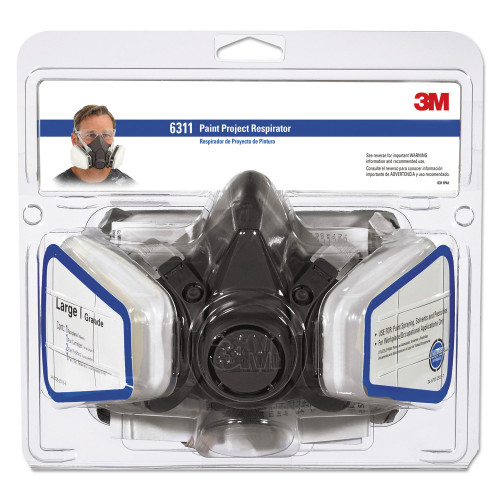 3M Half Facepiece Paint Spray/Pesticide Respirator， Large (6311PA1A) - Intensery