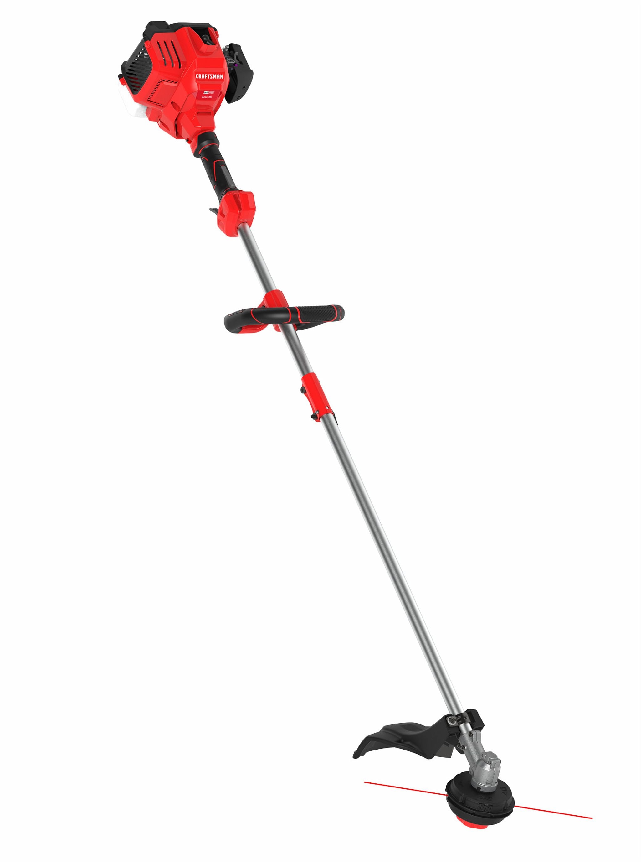 CRAFTSMAN WS2400 27-cc 2-Cycle 18-in Straight Shaft Gas String Trimmer with Attachment Capable and Edger Capable CMXGTAMDSS27 - Intensery