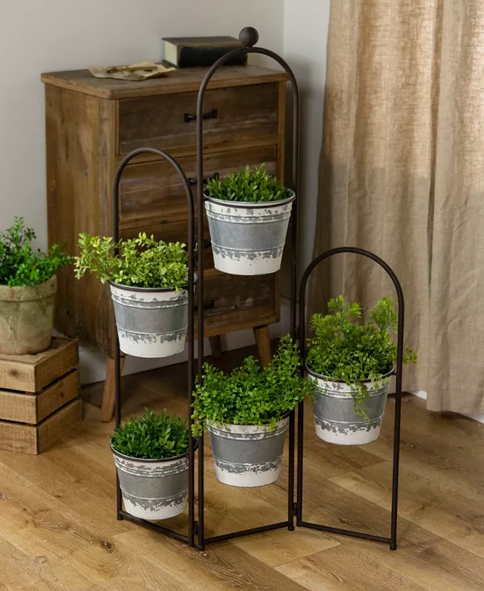VIP Home Garden Sliver and Metal Planter - Intensery
