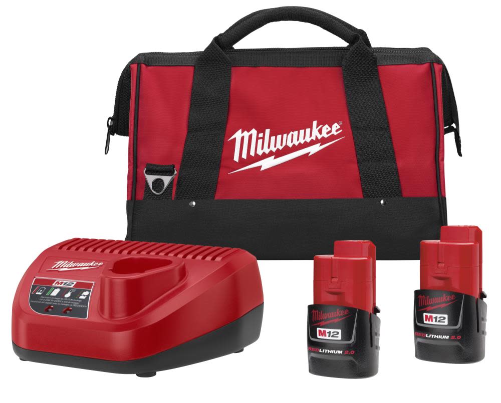 M12™ REDLITHIUM™ Compact 2.0Ah Batteries and Charger Starter Kit - Intensery