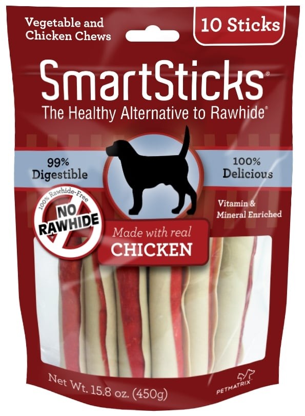SmartBones SmartSticks Chicken Chews Dog Treats - 10-pack - Intensery