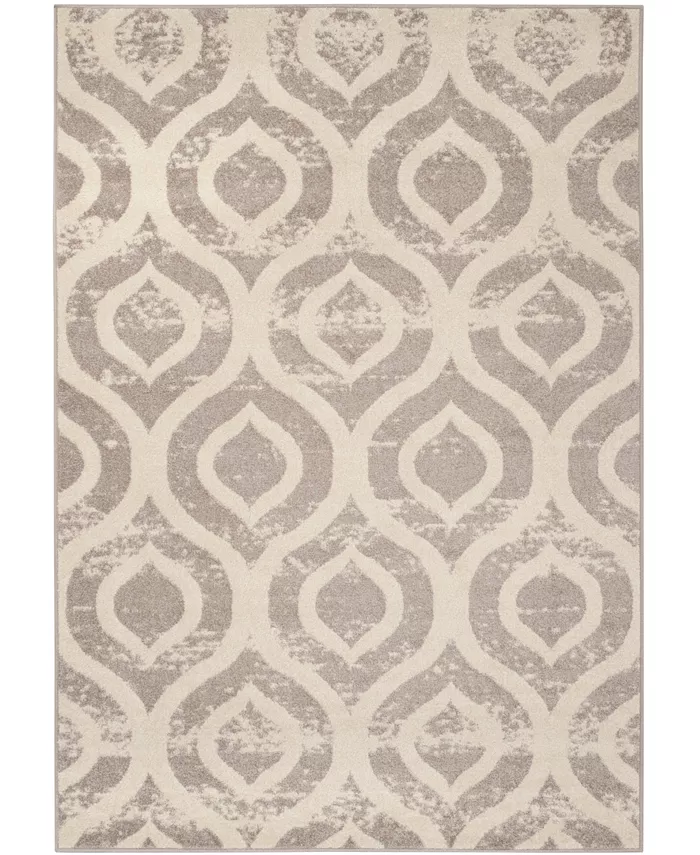 Safavieh Amsterdam Ivory and Mauve 4' x 6' Outdoor Area Rug - Intensery