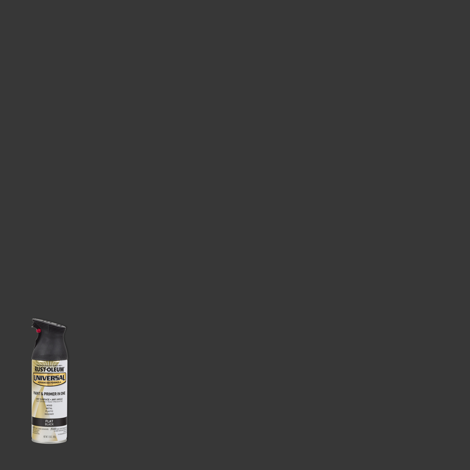 Rust-Oleum Universal Flat Black Spray Paint 12 oz - Intensery