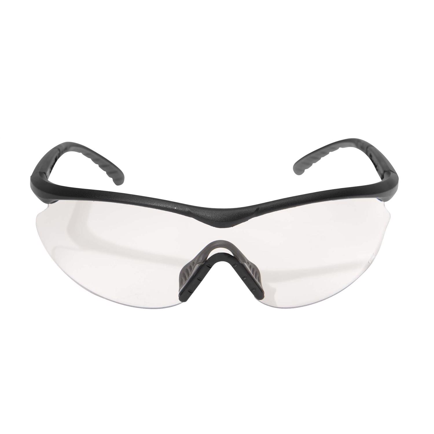 Edge Eyewear Banraj Safety Glasses Clear Lens Black Frame 1 pc - Intensery
