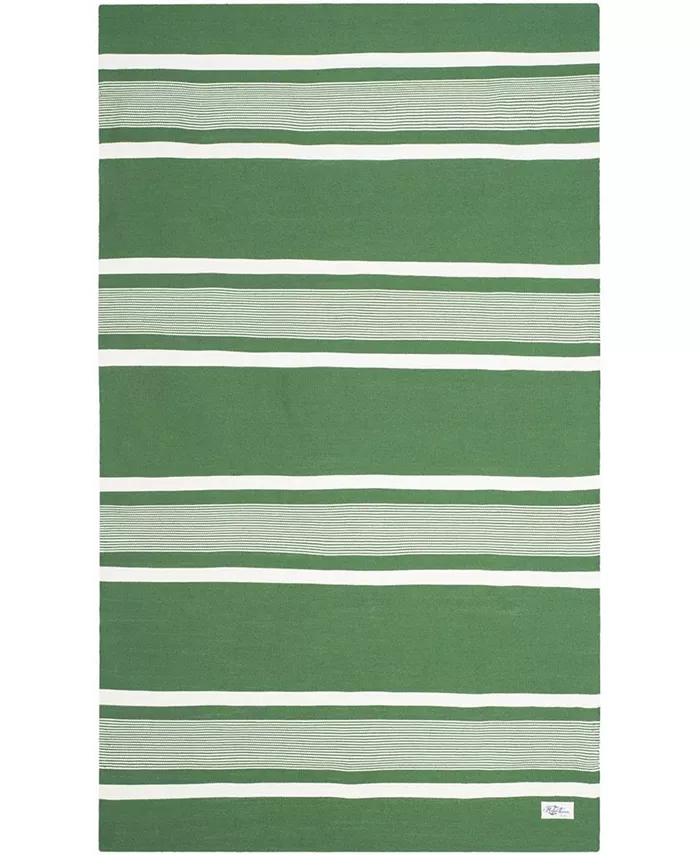 Lauren Ralph Lauren Hanover Stripe LRL2461B Green Outdoor Area Rug Collection - Intensery