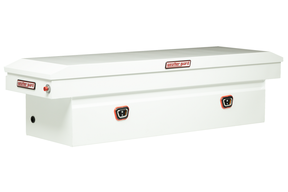 Weather Guard Saddle Truck Tool Box Steel Standard White - Intensery