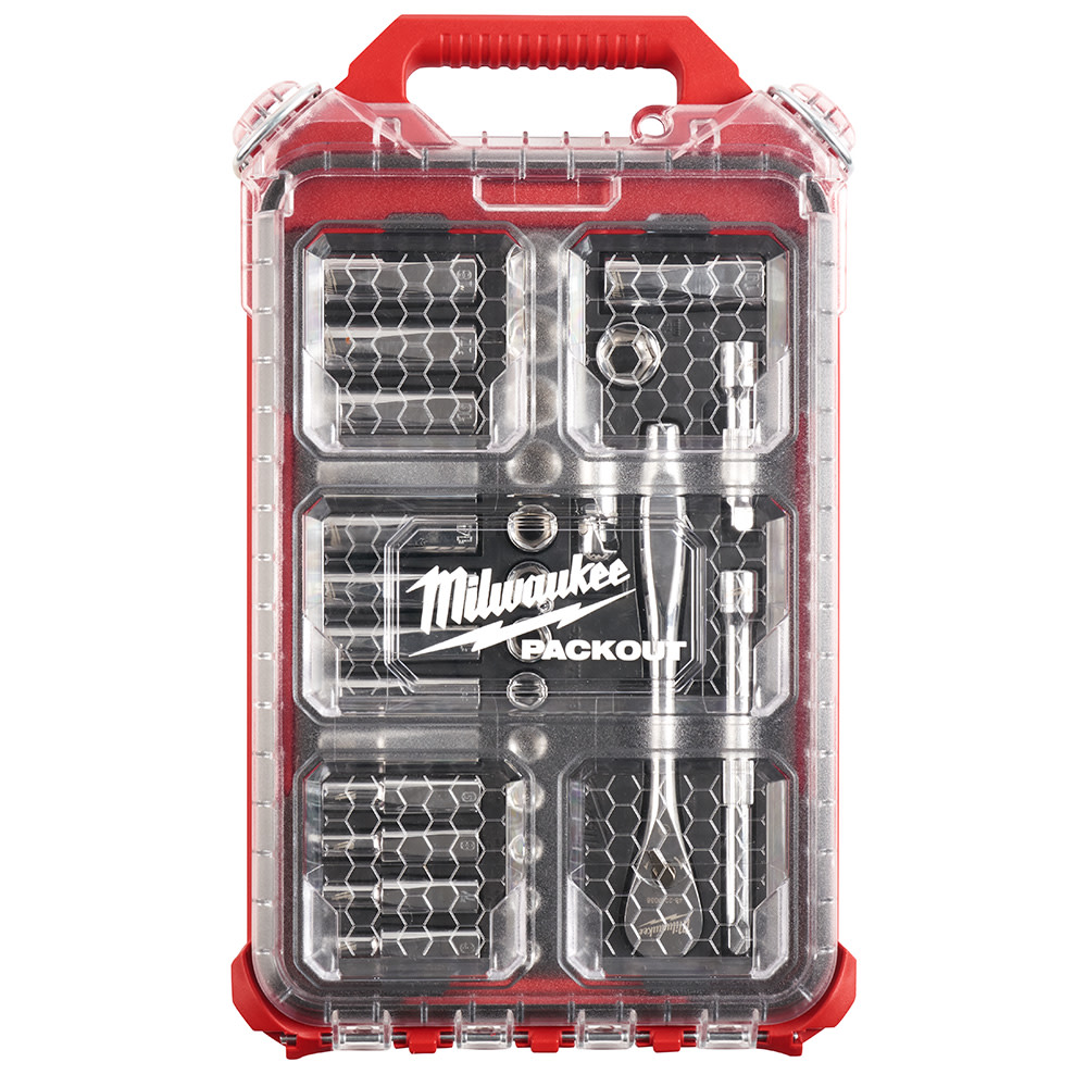 3/8” 32pc Ratchet and Socket Set in PACKOUTMetric - Intensery