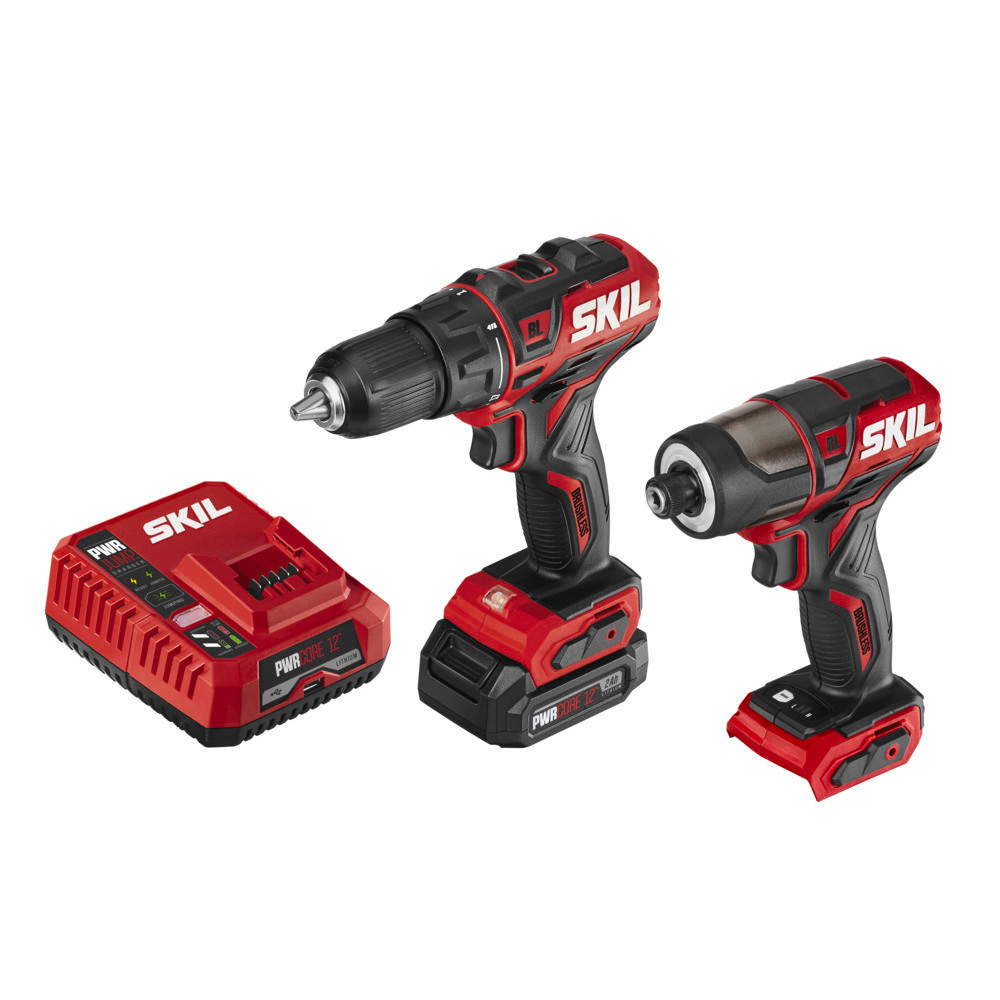 Skil PWRCORE 12™ Brushless 12V Drill Driver and Impact Driver Kit - Intensery