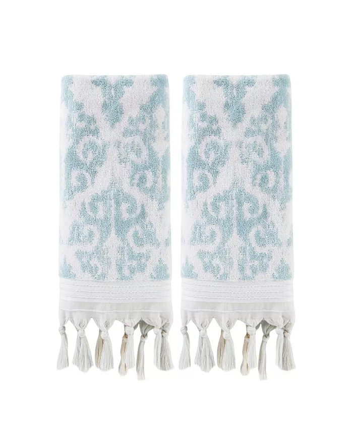 Saturday Knight Mirage Fringe 2 Piece Hand Towel Set - Intensery
