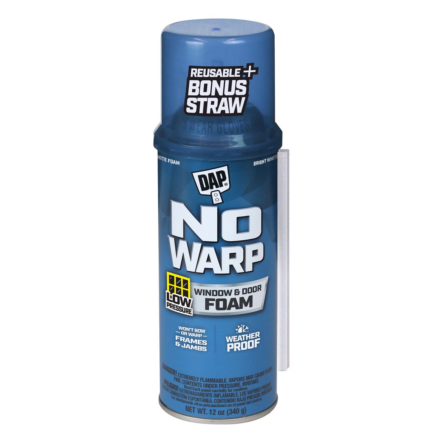 Touch \u0027n Foam No Warp White Polyurethane Window and Door Foam Sealant 12 oz - Intensery