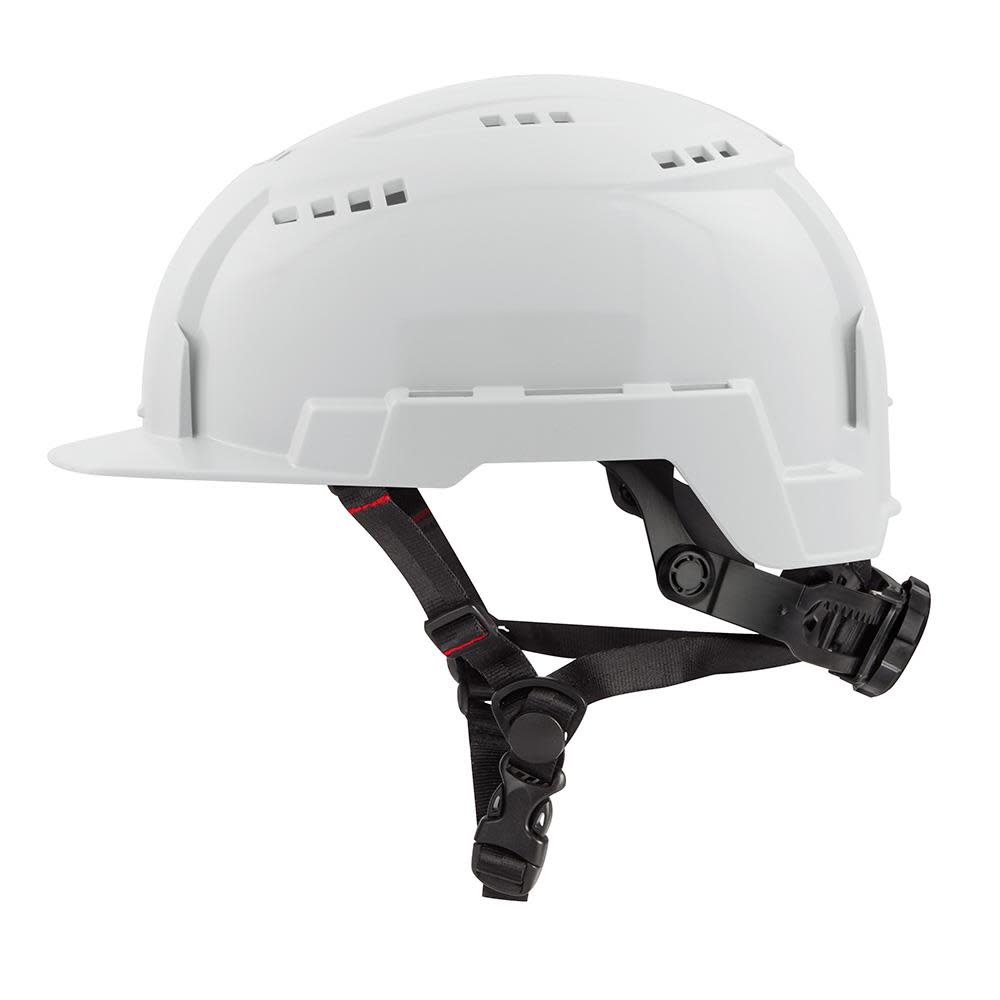 Milwaukee White Front Brim Vented Helmet with BOLT Class C - Intensery