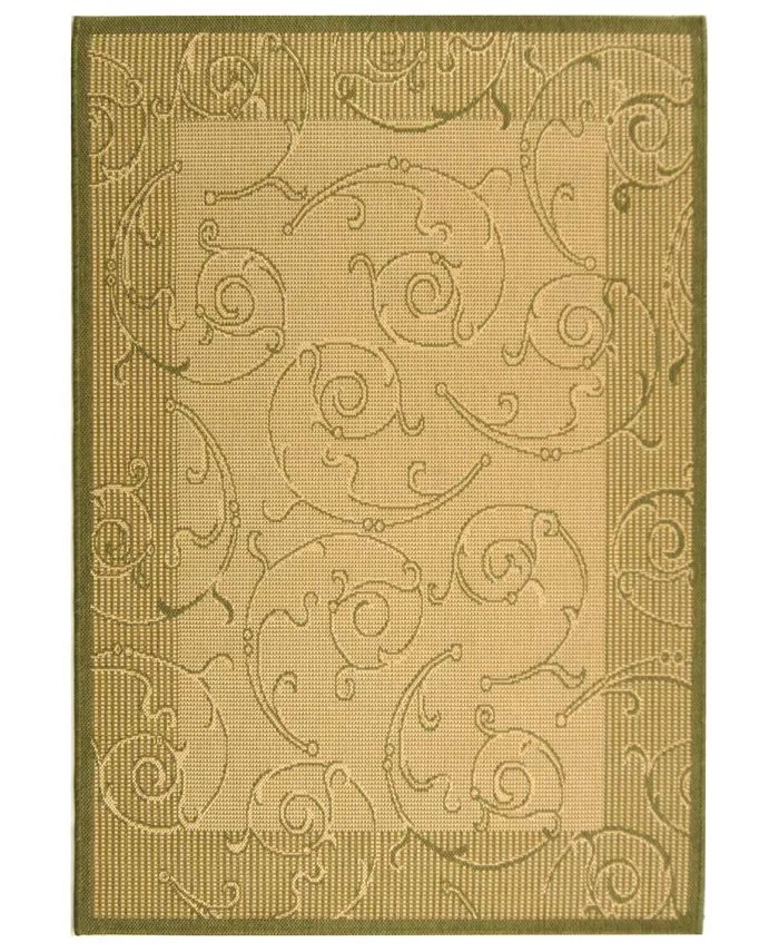 Safavieh Courtyard Natural and Olive 7'10