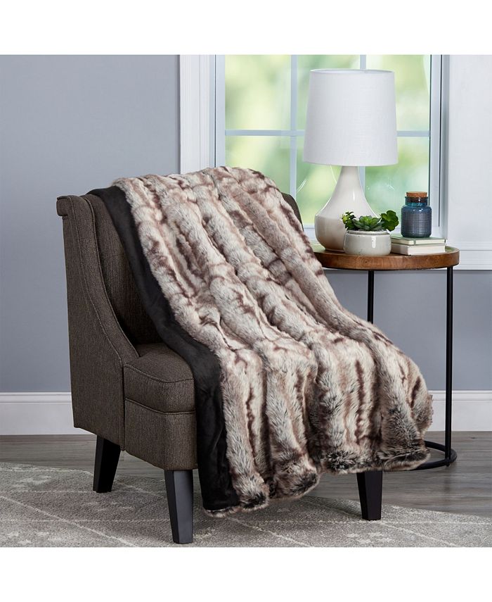 Baldwin Home Oversized Soft Fluffy Vintage-Look Throw Blanket - Intensery