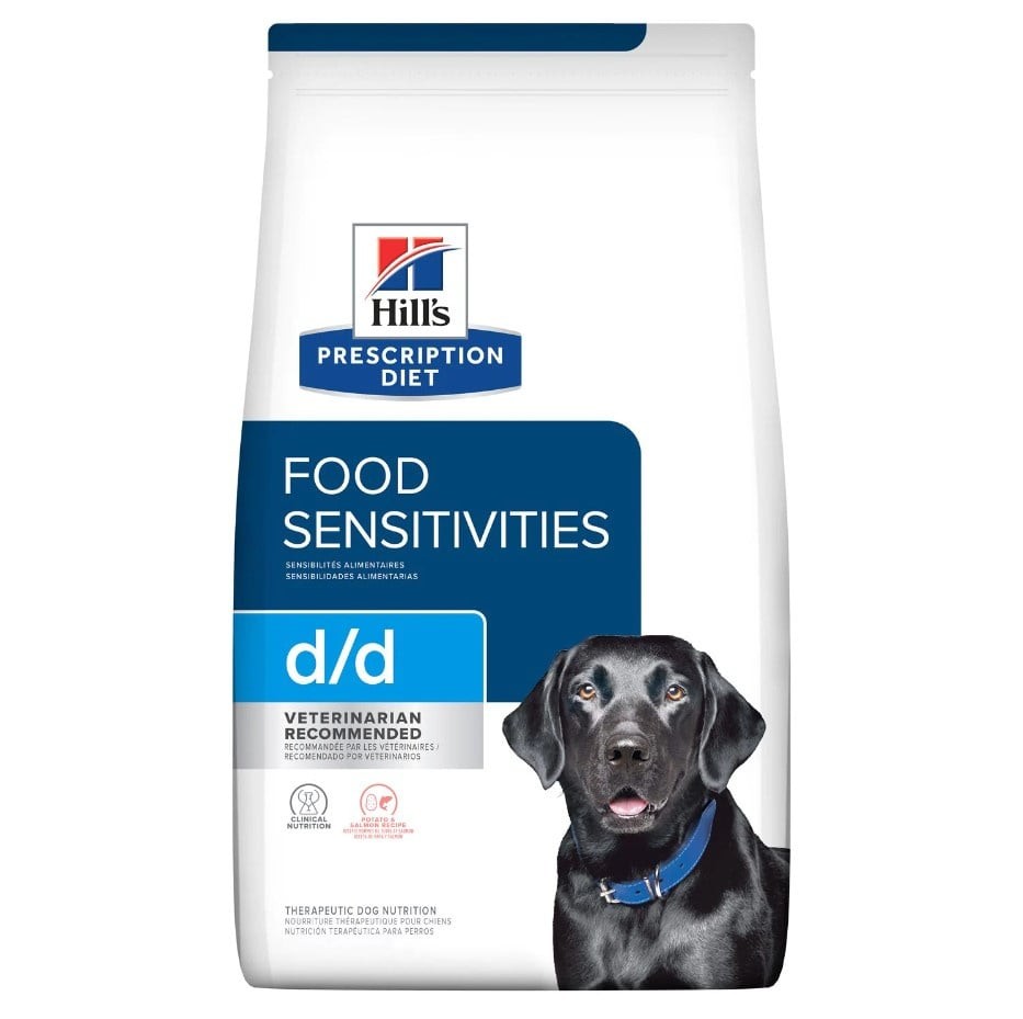 Hill's Prescription Diet Canine d/d Food Sensitivities Potato and Salmon Recipe Dry Dog Food - 25 lb Bag - Intensery
