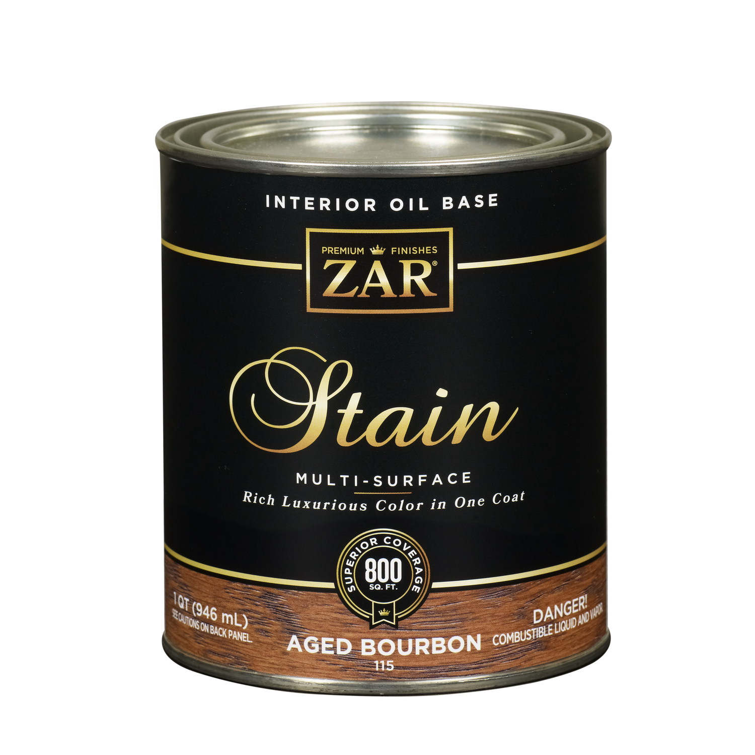 ZAR Semi-Transparent Aged Bourbon Oil-Based Wood Stain 1 qt - Intensery