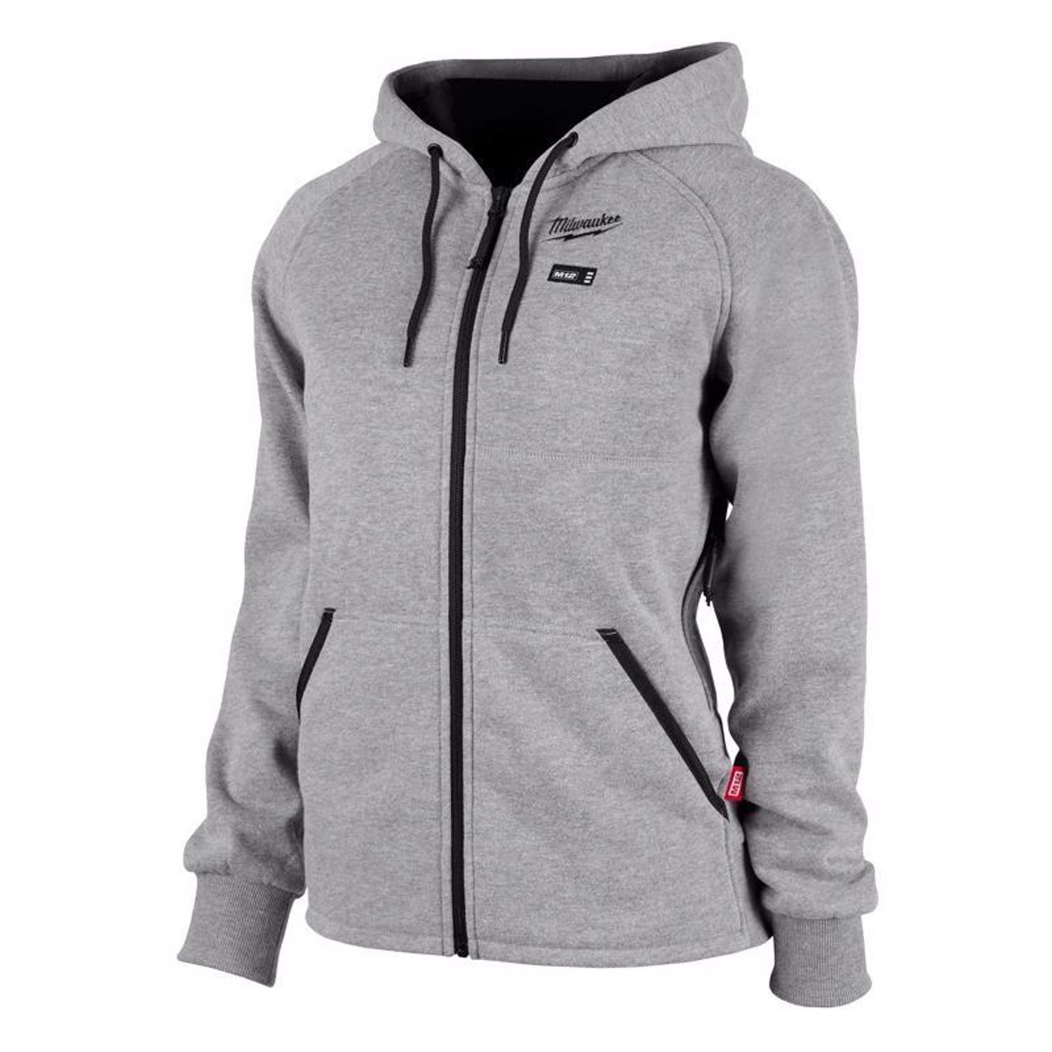 Milwaukee M12 M Long Sleeve Women\u0027s Heated Hoodie Kit Gray - Intensery