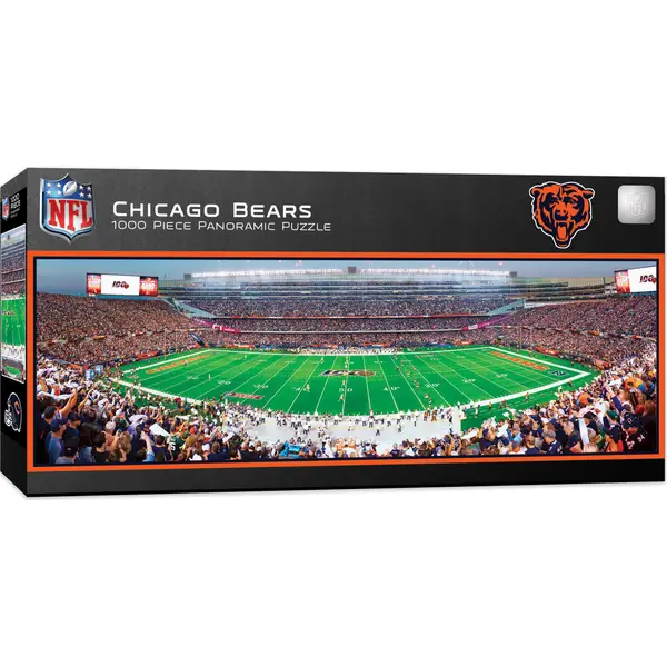 Masterpiece Puzzle 1000-Piece Chicago Bears Panoramic Puzzle 50 Line - Intensery