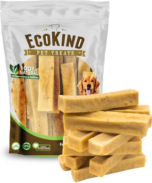 EcoKind Gold Peanut Butter Flavored Yak Chews Dog Treat， Large - Intensery