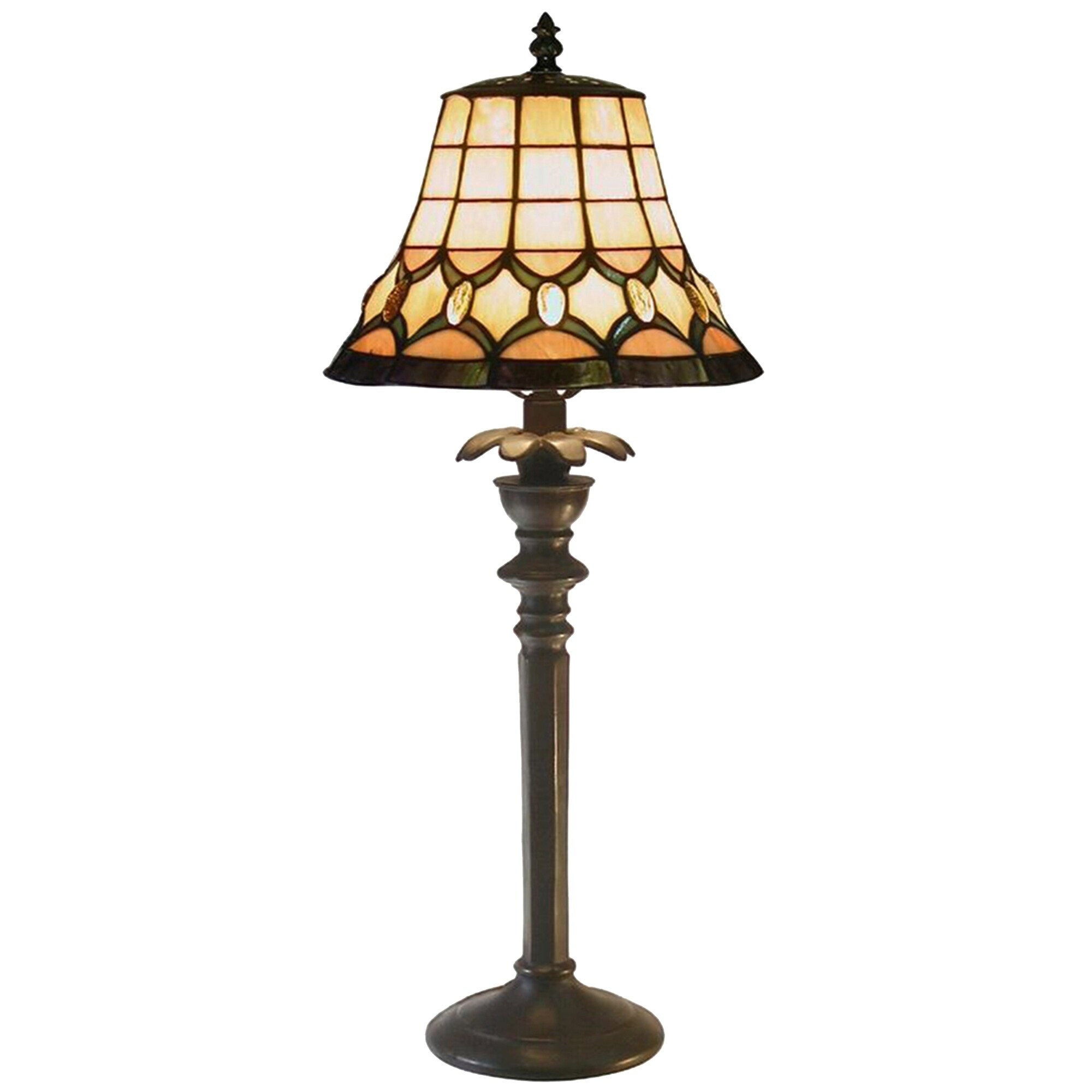Tiffany-style Jeweled Table Lamp - Intensery