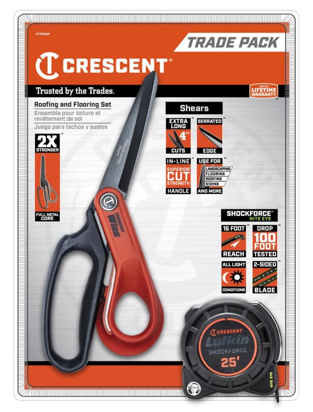 Crescent Shockforce Nite Eye Roofing and Flooring Set 2pc - Intensery
