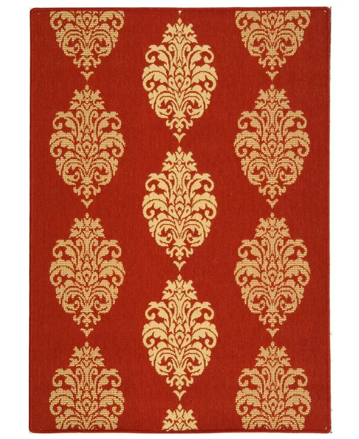 Safavieh Courtyard Red and Natural 7'10