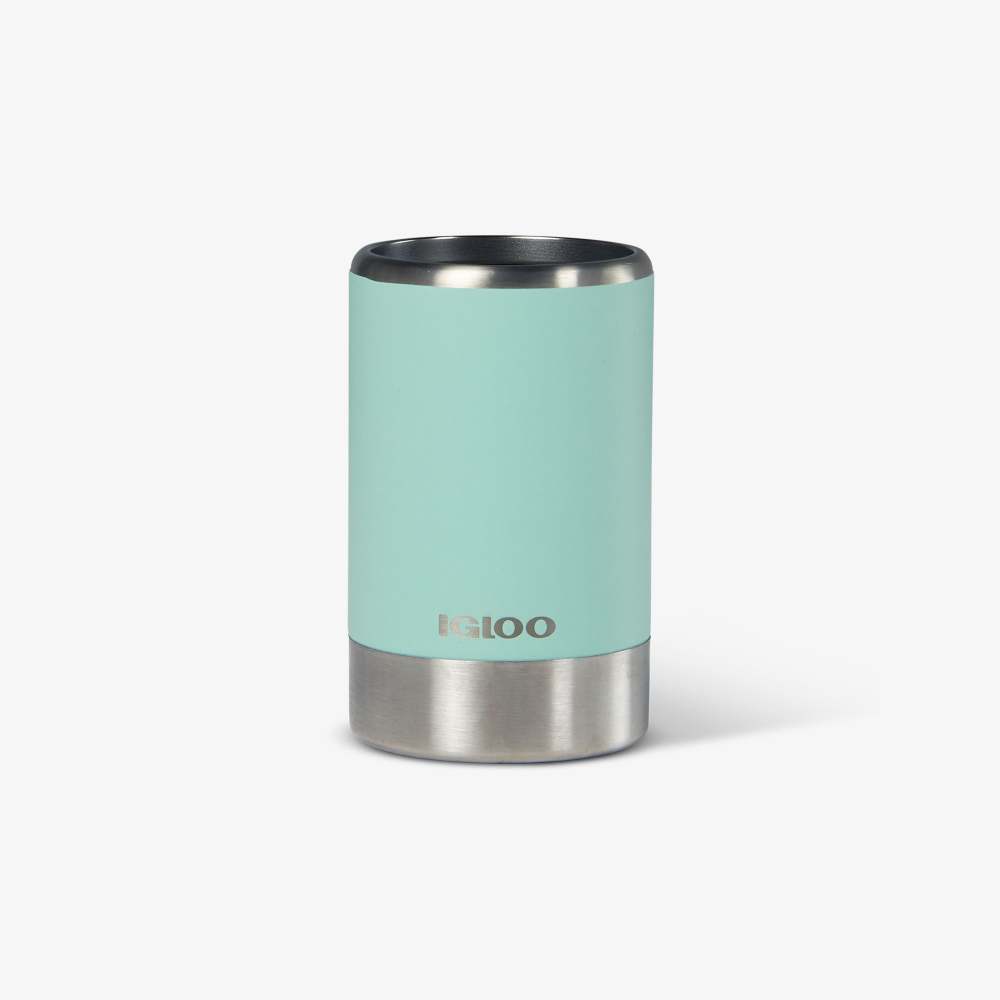 Igloo Coolmate Can Cooler Reusable Stainless Steel Seafoam 12oz - Intensery
