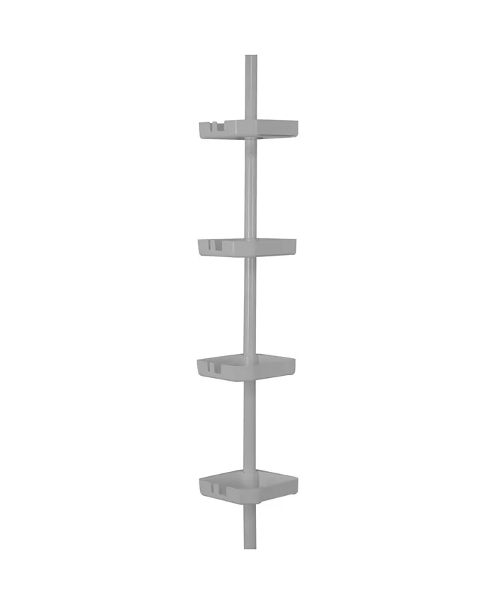 Bath Bliss 4 Tier Tension Corner Shower Organizer Caddy - Intensery