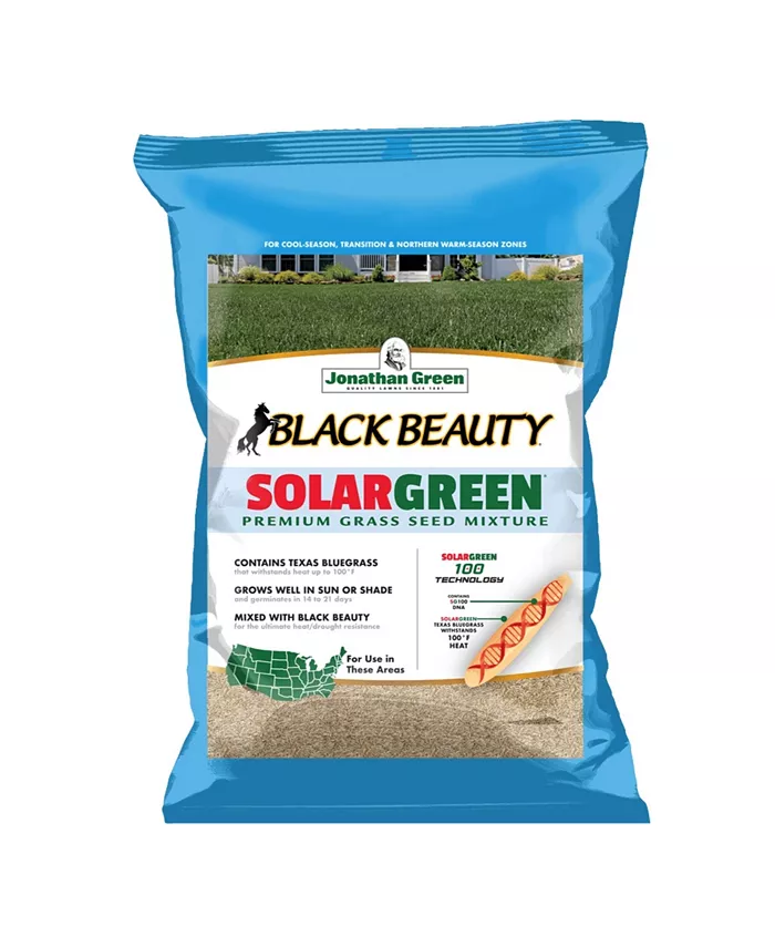 Jonathan Green Black Beauty Solar Green Texas Bluegrass Seed， 25lb - Intensery